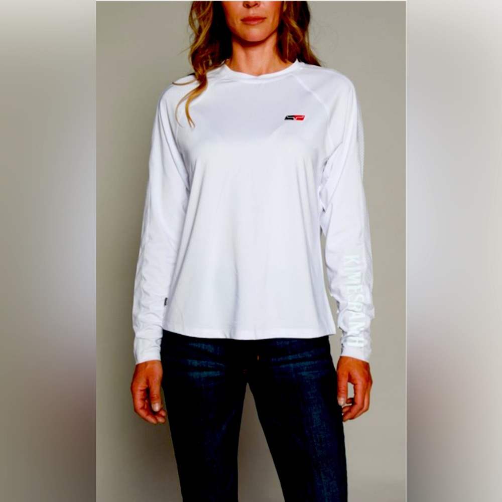 NWT Kimes Ranch Ladies XXL White Long Sleeve Tech Shirt
